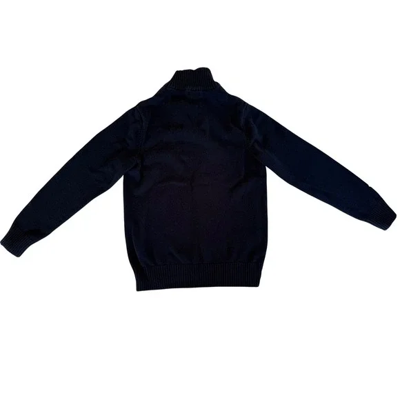 Dockers Mens Quarter Zip Pullover Sweater S/P Small Blue Cotton Knit Ribbed - Picture 6 of 6